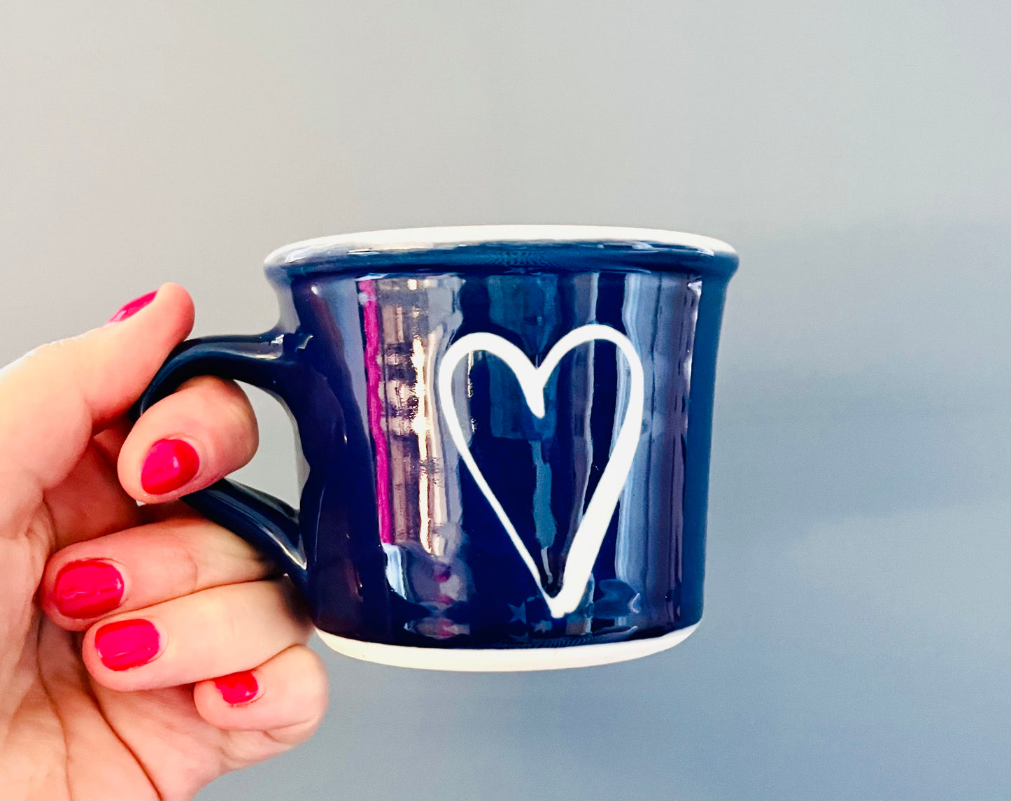 Handmade Porcelain Heart Tea Mug