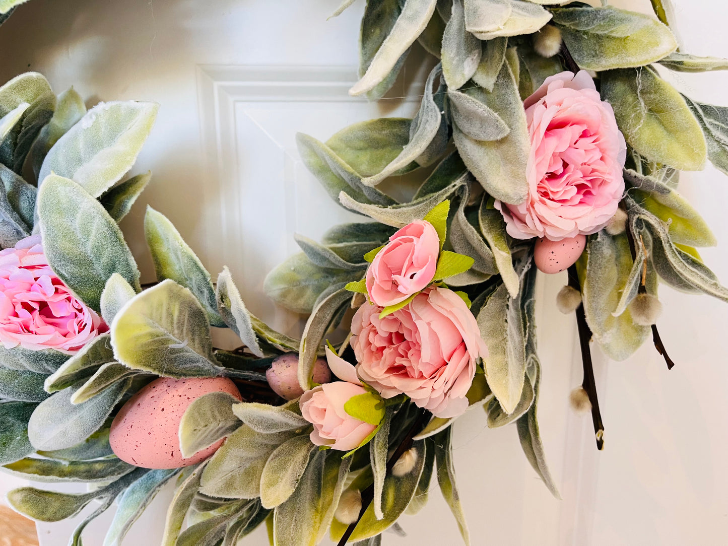 Easter Pink Elegant Artificial Wreath