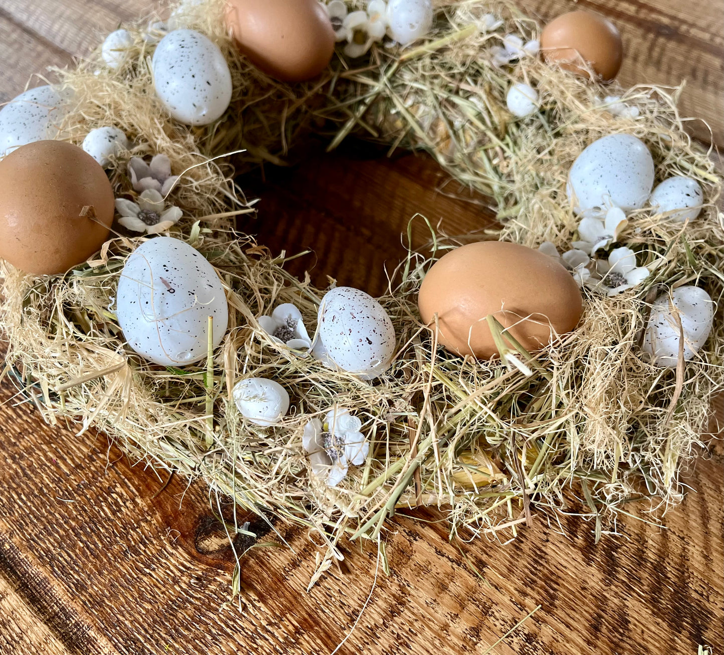 Natural spring door wreath