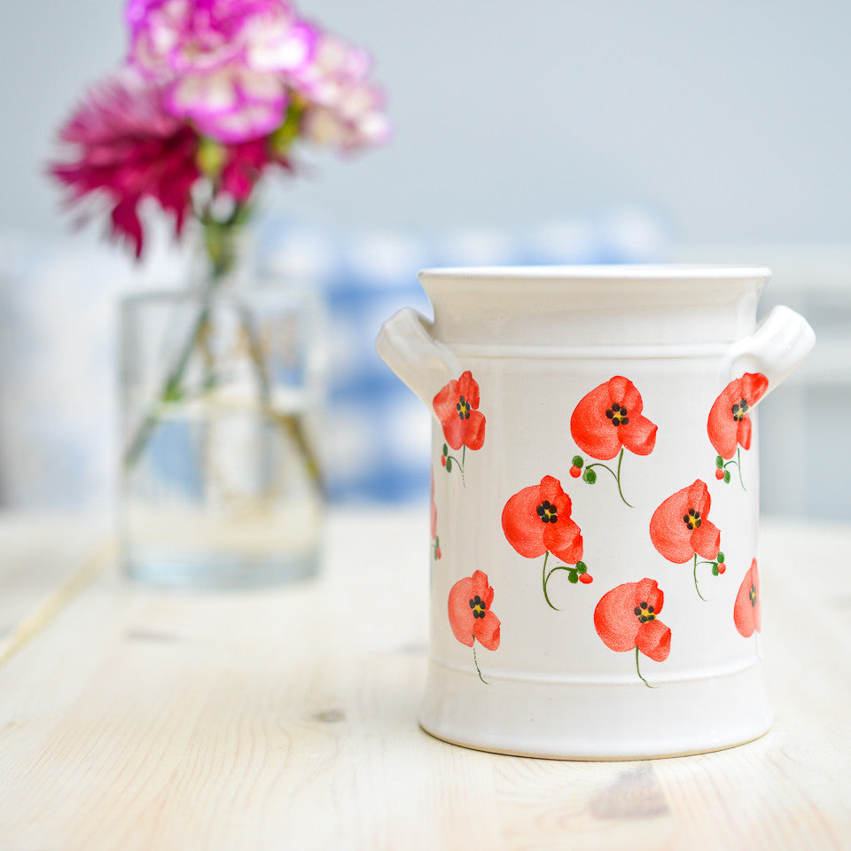 Handmade Poppy Ceramic Jar