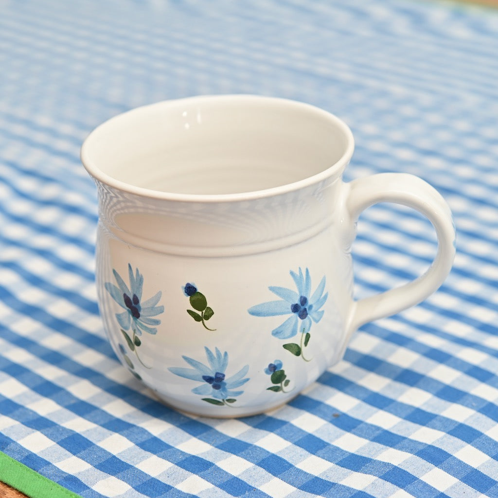 Handmade Cornflower Ceramic Tea Cup