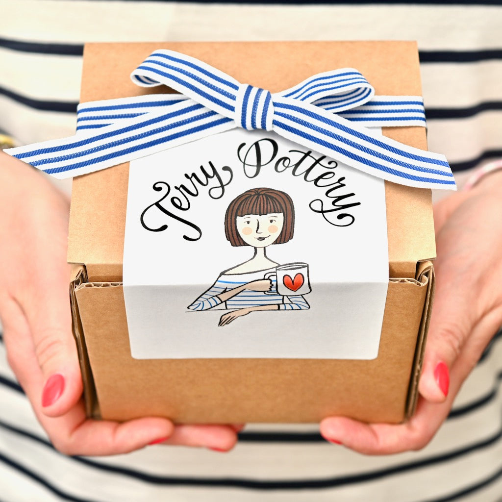 Handmade Porcelain Medium Heart Tea Mug