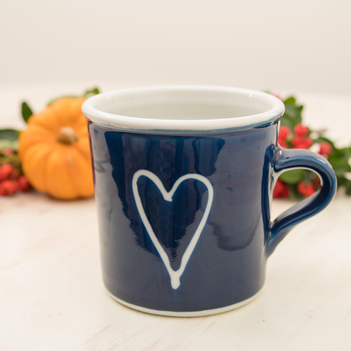 Handmade Porcelain Medium Heart Tea Mug
