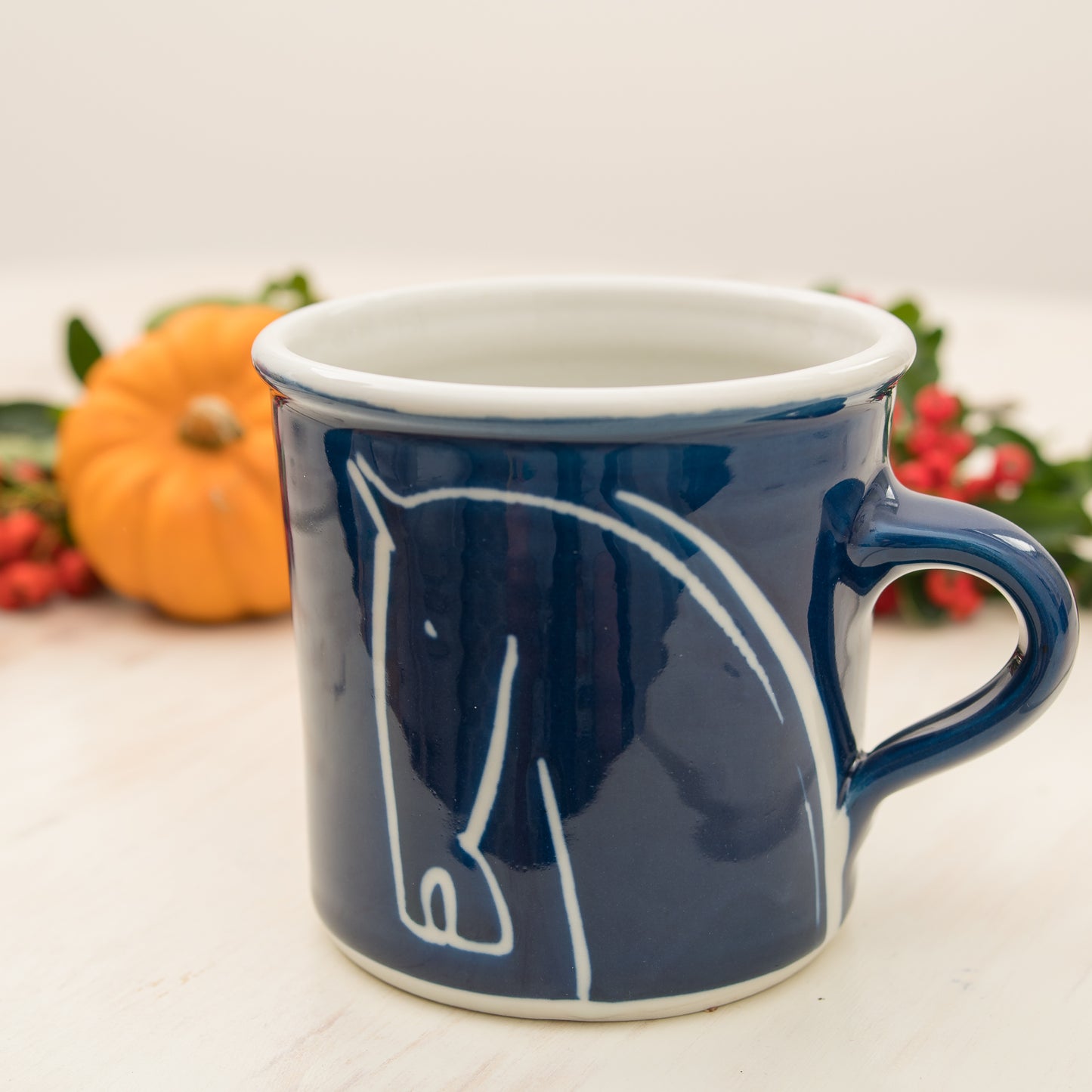 Handmade Porcelain Horse Tea Mug