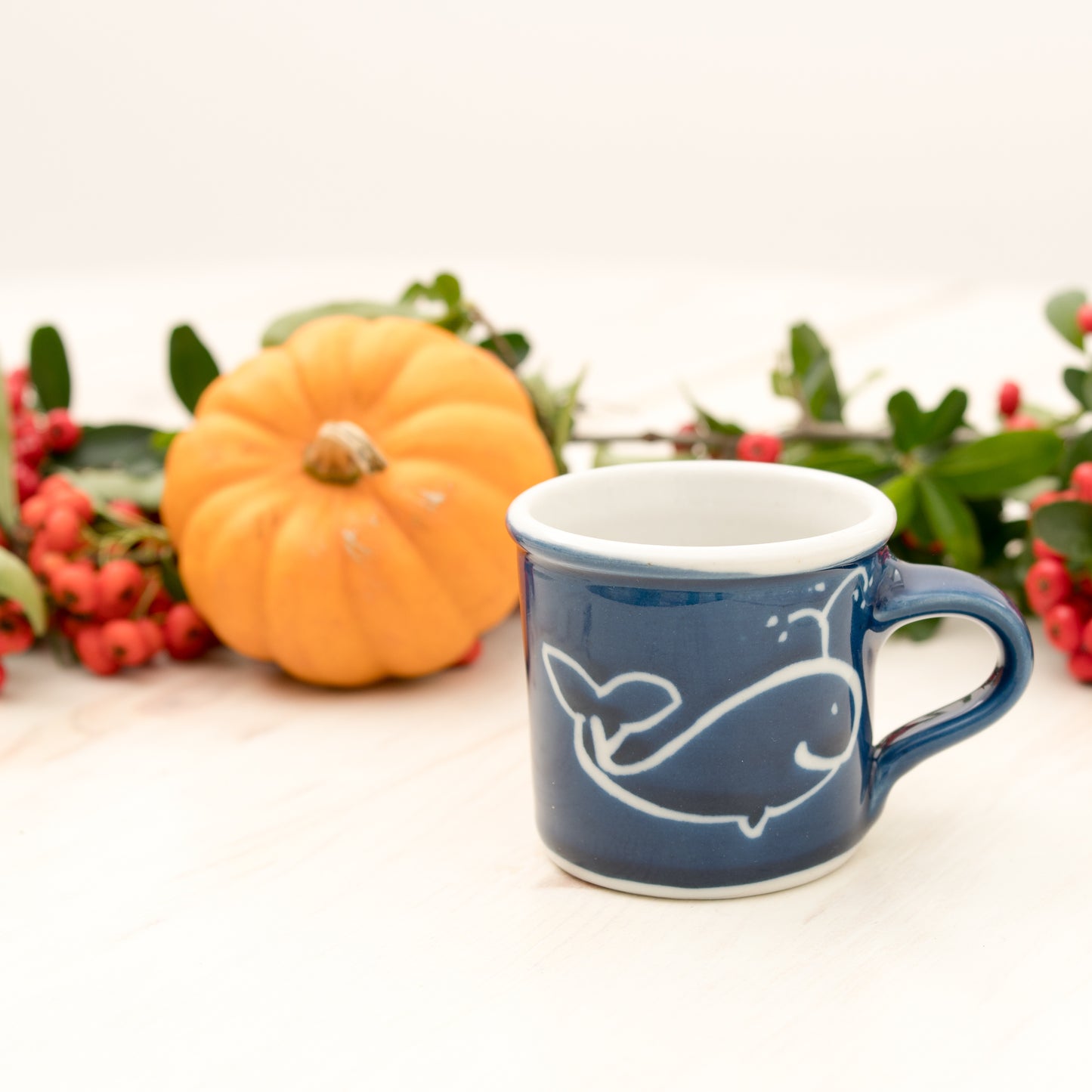 Handmade Porcelain Whale Espresso Cup