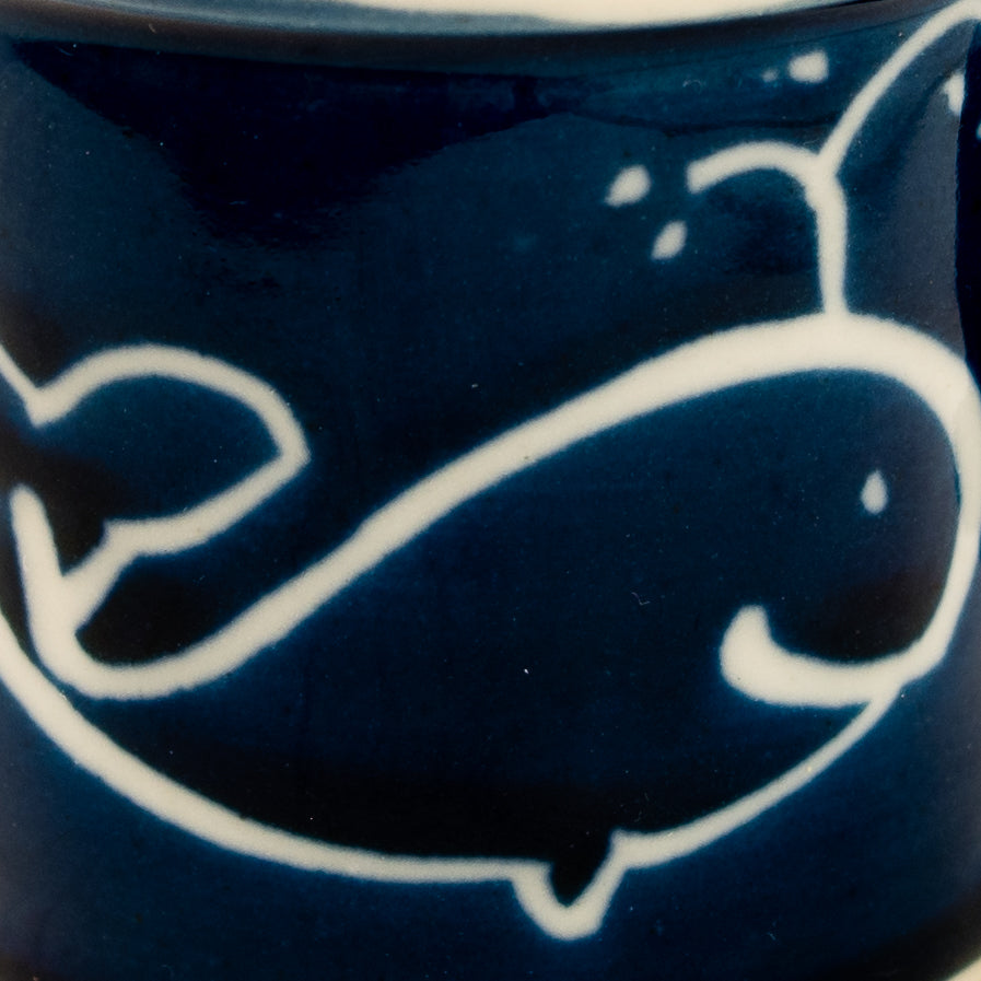 Handmade Porcelain Whale Tea Mug
