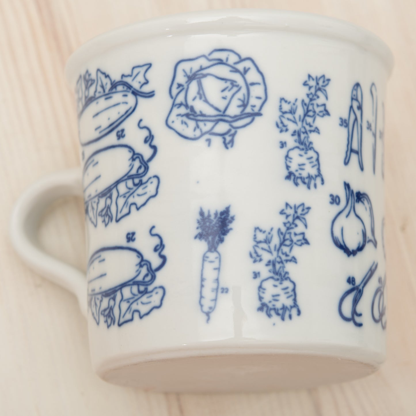 Handmade Porcelain Gardeners Tea Mug
