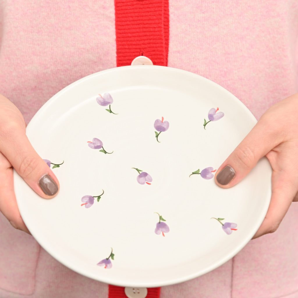 Handmade Ceramic Crocus Breakfast Plate