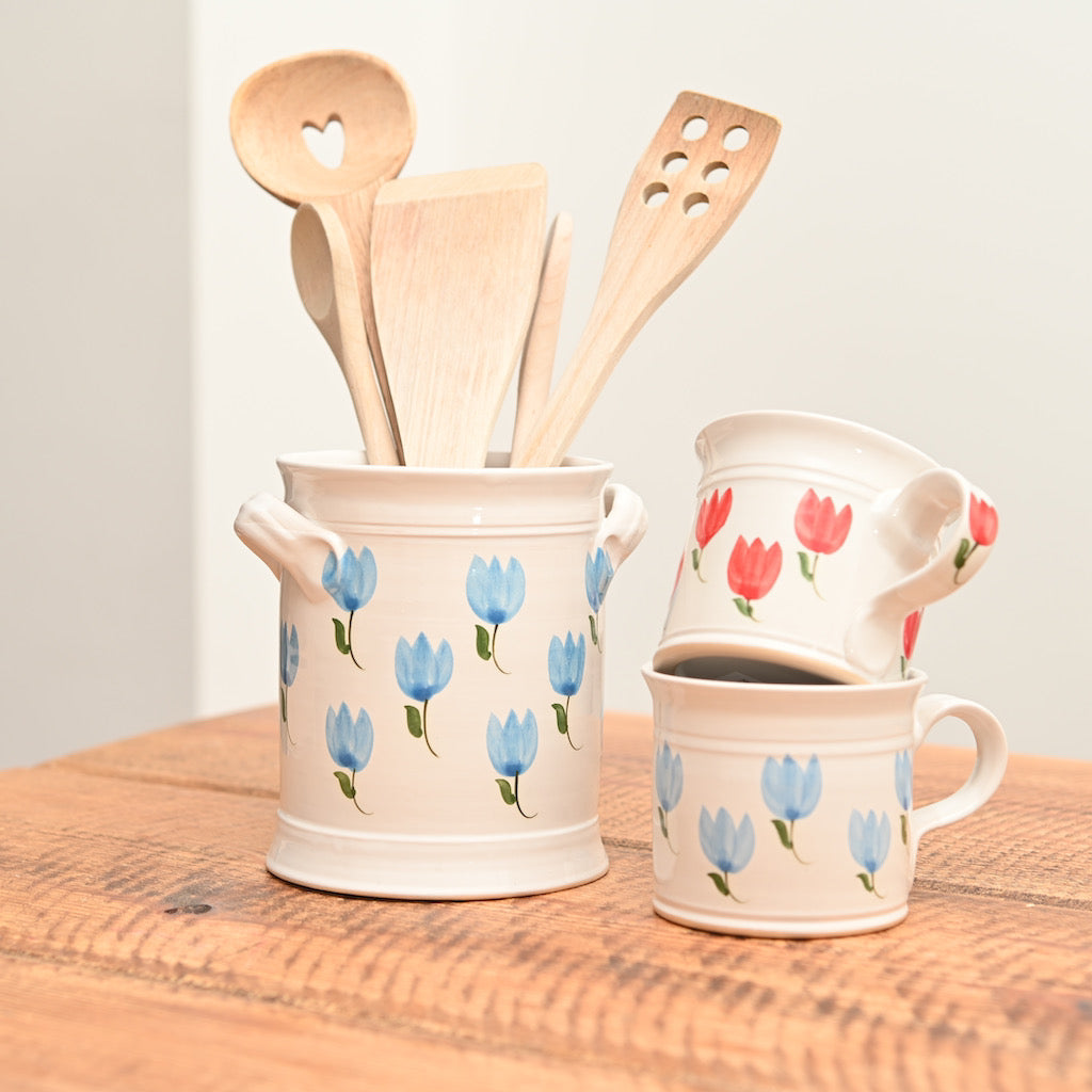 Handmade Ceramic Blue Tulip Cup