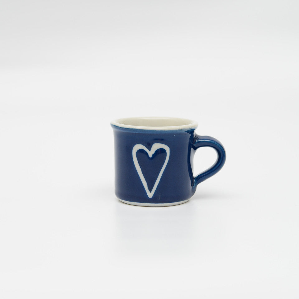 Handmade Porcelain Heart Espresso Cup