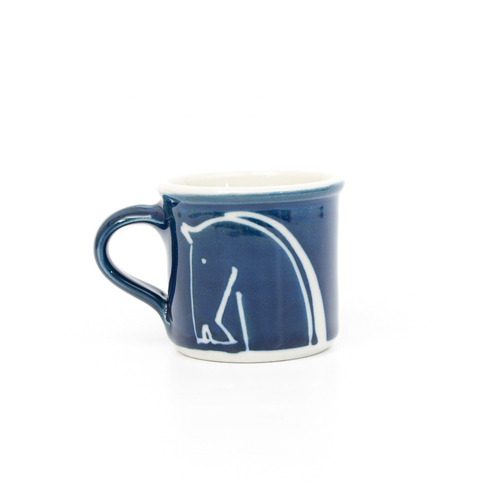 Handmade Porcelain Horse Head Espresso Cup