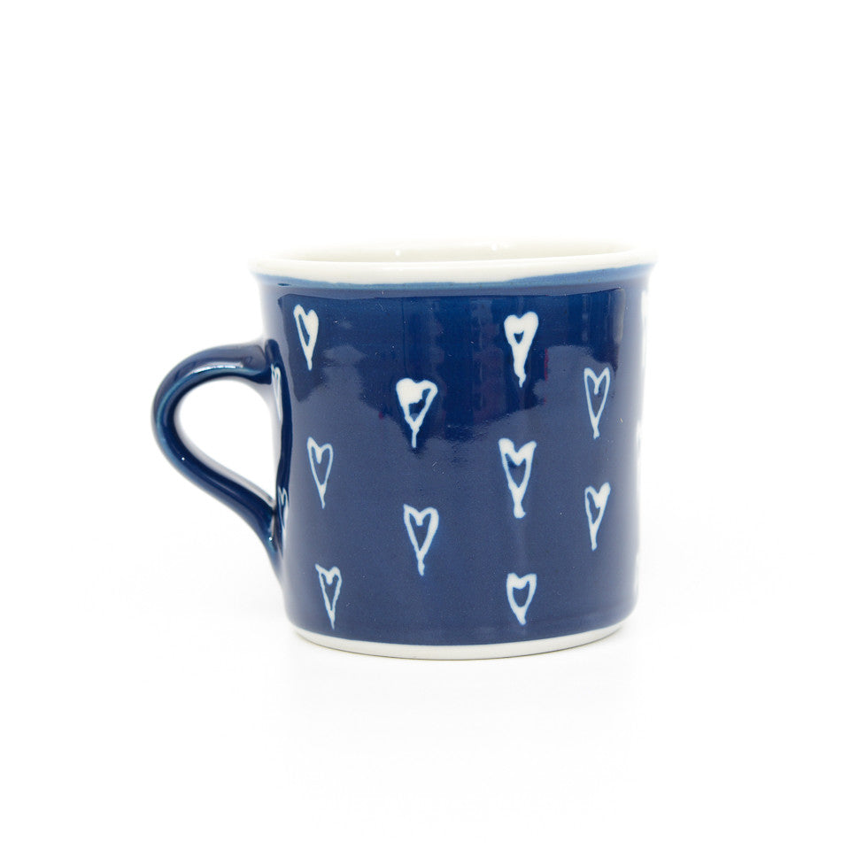 Handmade Porcelain Mini Hearts Tea Mug