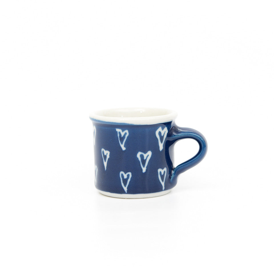 Handmade Porcelain Little Hearts Espresso Cup