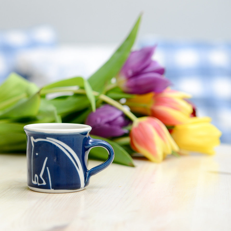 Handmade Porcelain Horse Head Espresso Cup