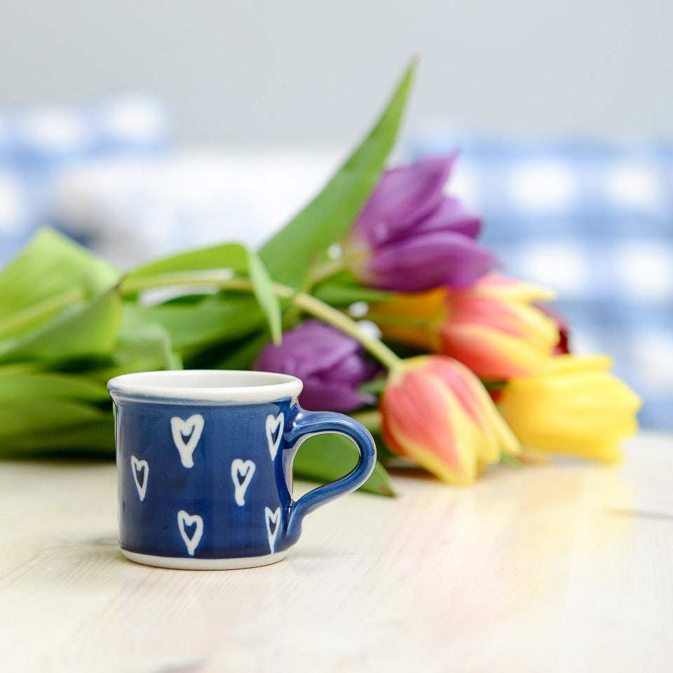 Handmade Porcelain Little Hearts Espresso Cup