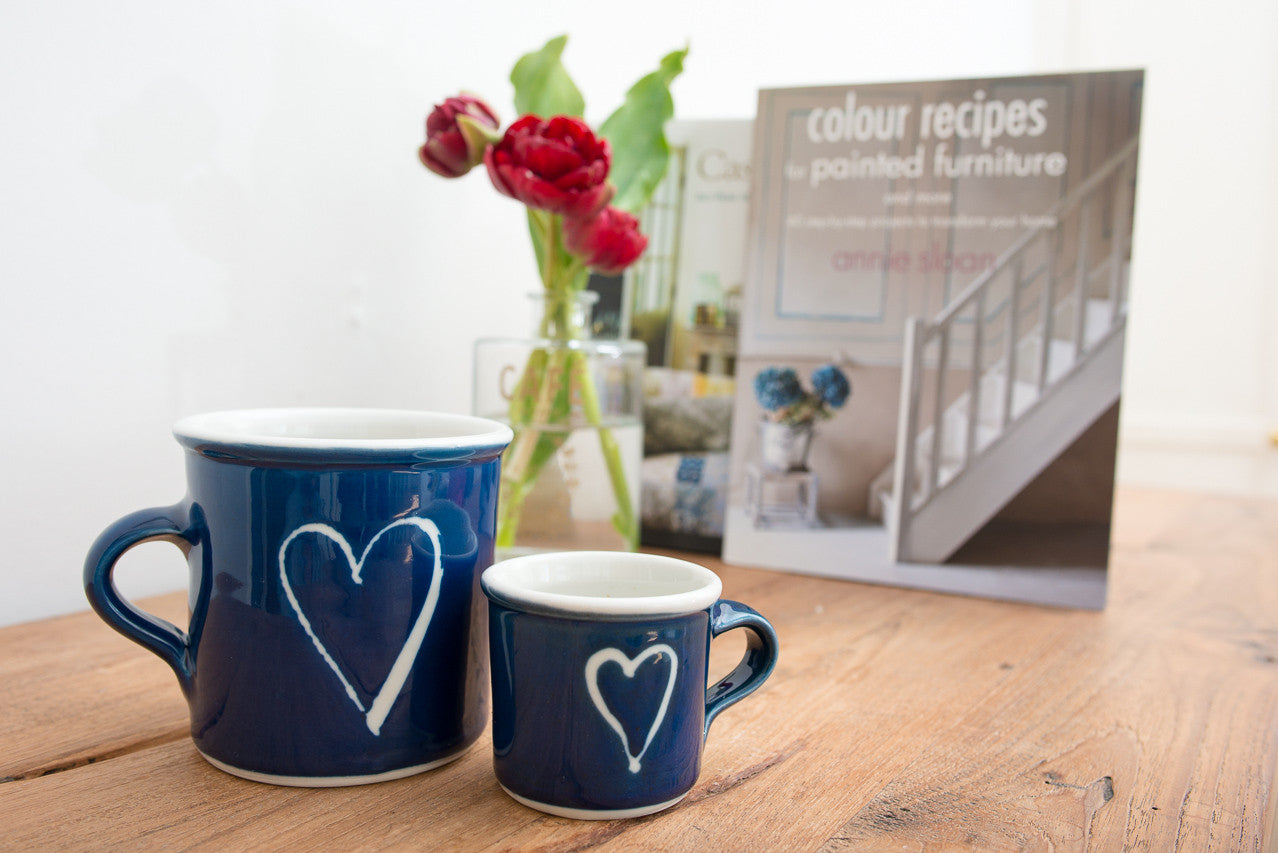 Handmade Porcelain Medium Heart Tea Mug
