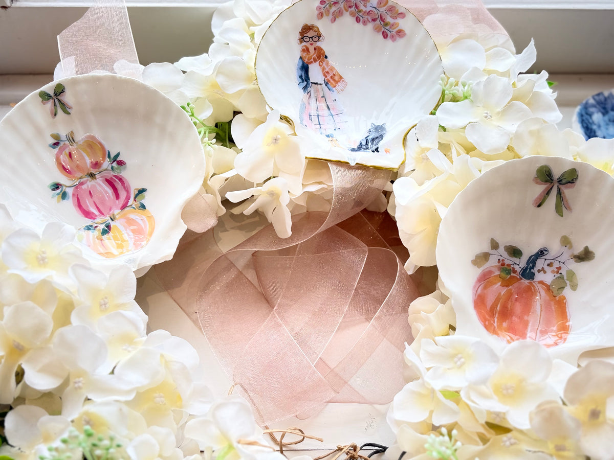 Autumn Pumpkin Shell Trinket Dish