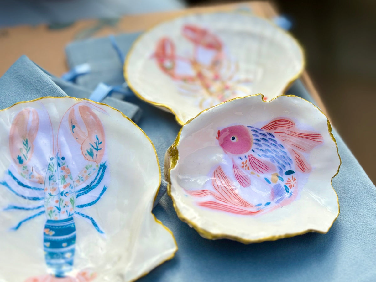 Koi Fish Shell Trinket Dish