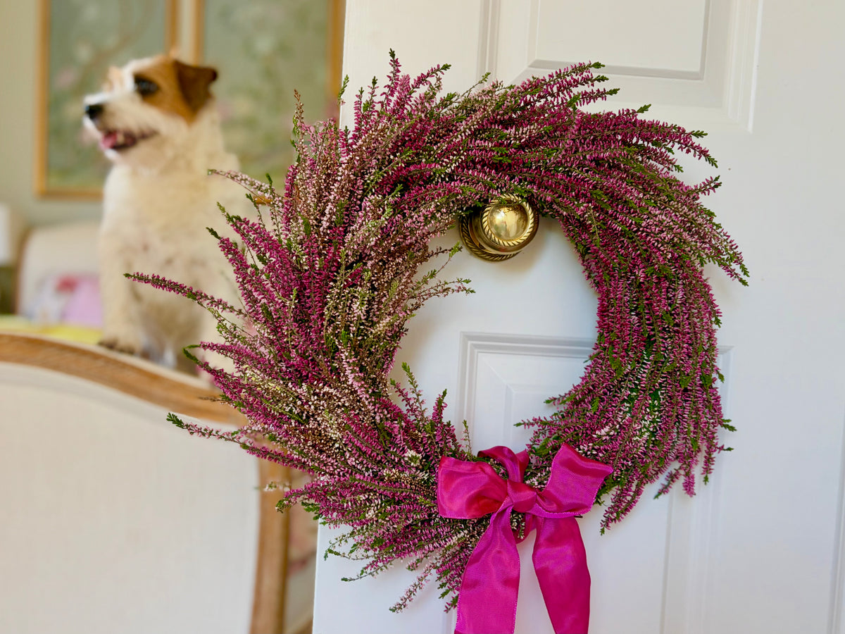 Pink & White Heather Wreath