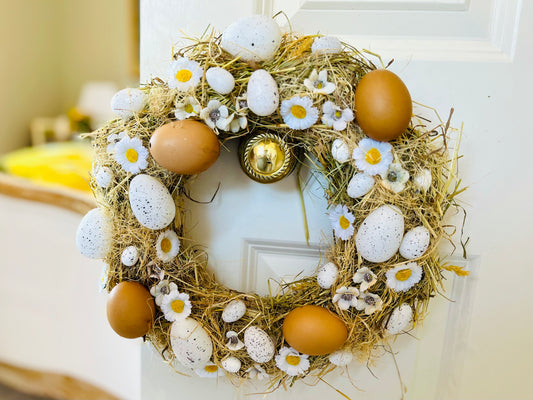 Natural spring door wreath