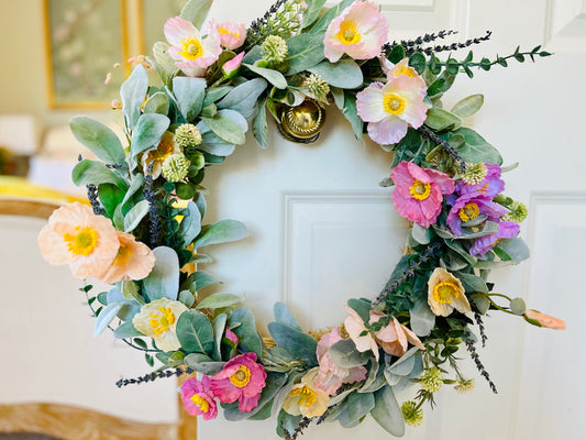 Large Spring Poppy Wreath