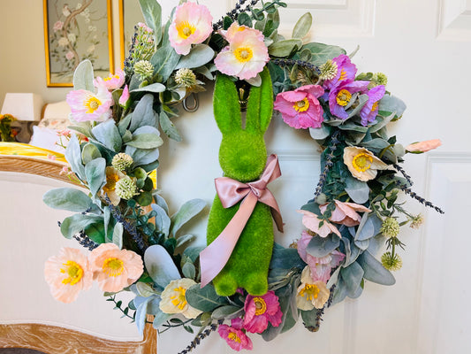 Large Spring Bunny Wreath