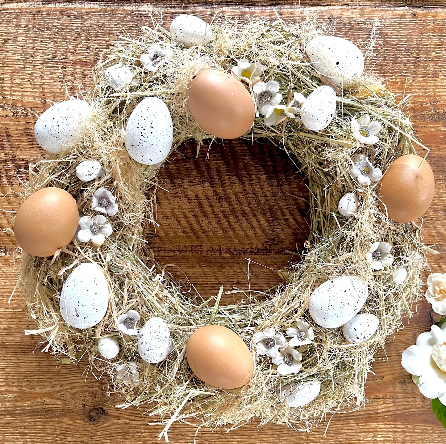 Natural spring door wreath