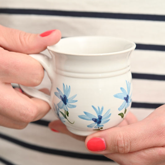 Handmade Ceramic Cornflower Espresso Cup