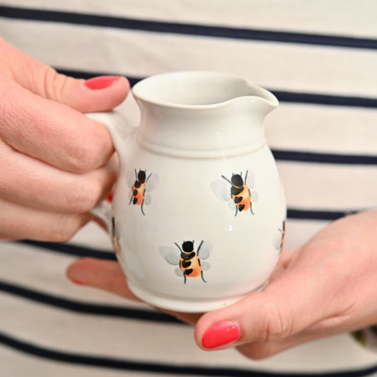 Handmade Ceramic Bee Milk Jug