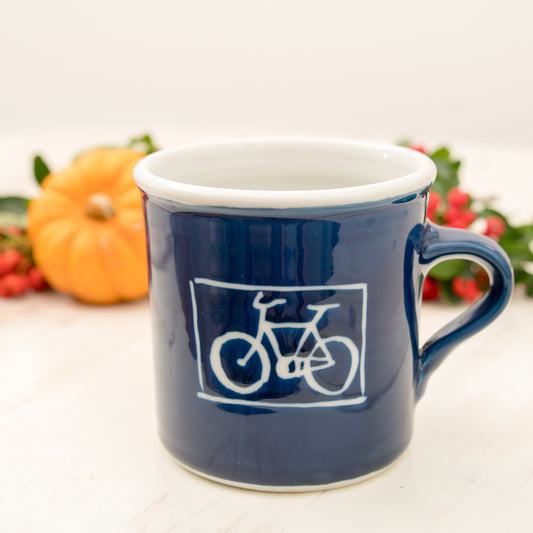 Handmade Porcelain Bicycle Tea Mug