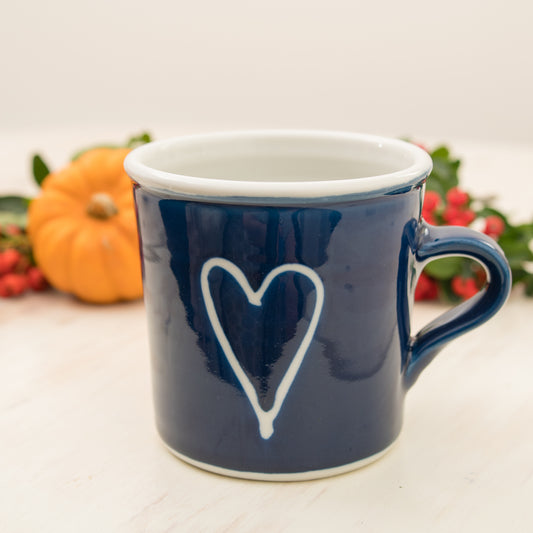 Handmade Porcelain Heart Tea Mug