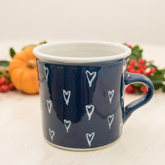 Handmade Porcelain Mini Hearts Tea Mug