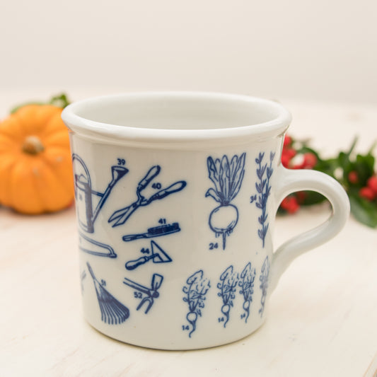 Handmade Porcelain Gardeners Tea Mug