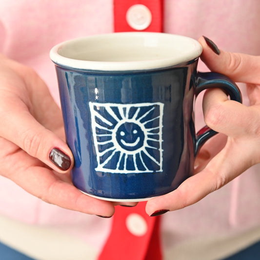 Handmade Porcelain Day & Night Tea Mug