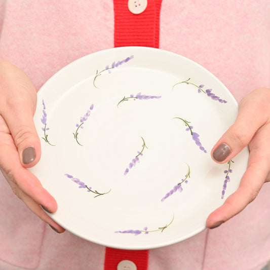 Handmade Ceramic Lavender Breakfast Plate
