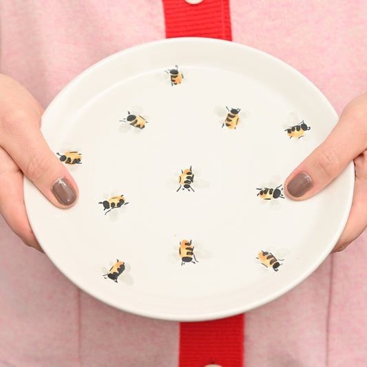 Handmade Ceramic Bee Breakfast Plate