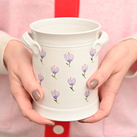 Handmade Crocus Ceramic Jar