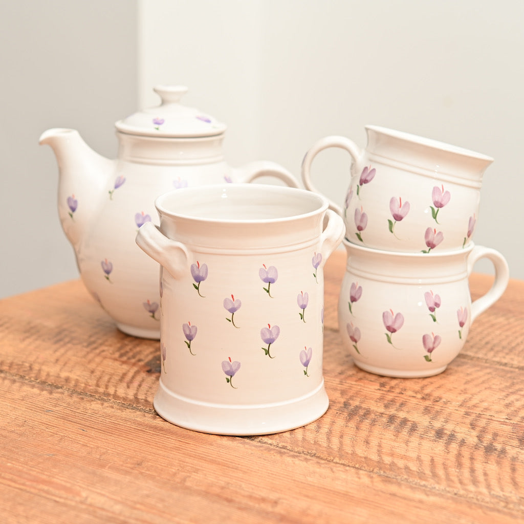 Handmade Crocus Ceramic Jar
