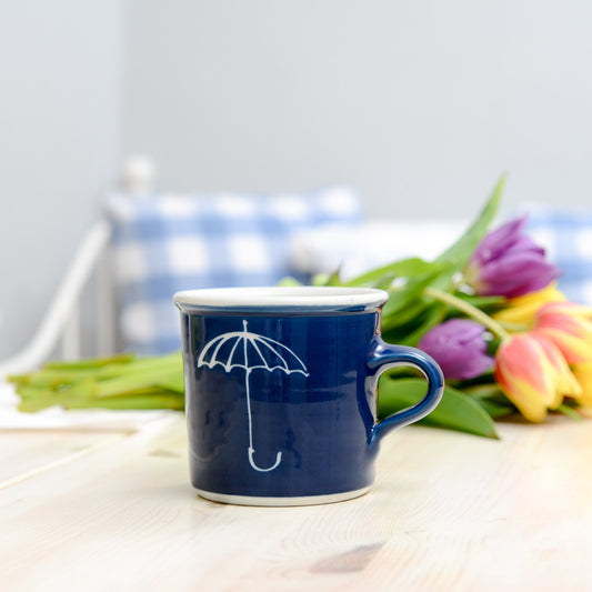 Handmade Porcelain Umbrella Tea Mug