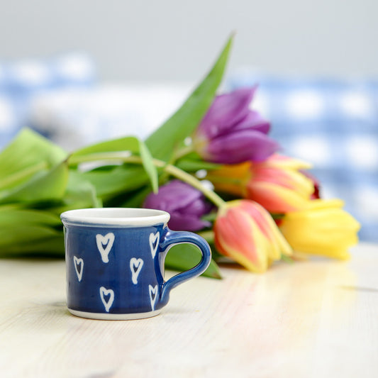 Handmade Porcelain Little Hearts Espresso Cup