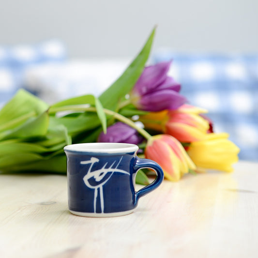 Handmade Porcelain Bird Espresso Cup